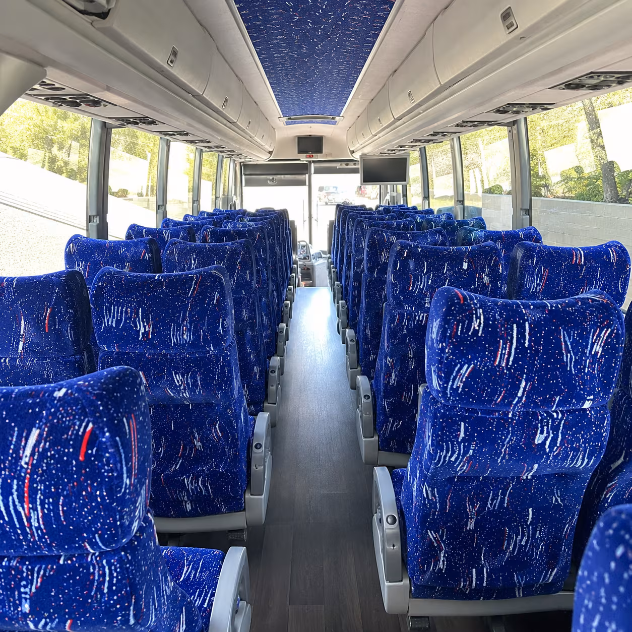 56 passenger charter bus interior
