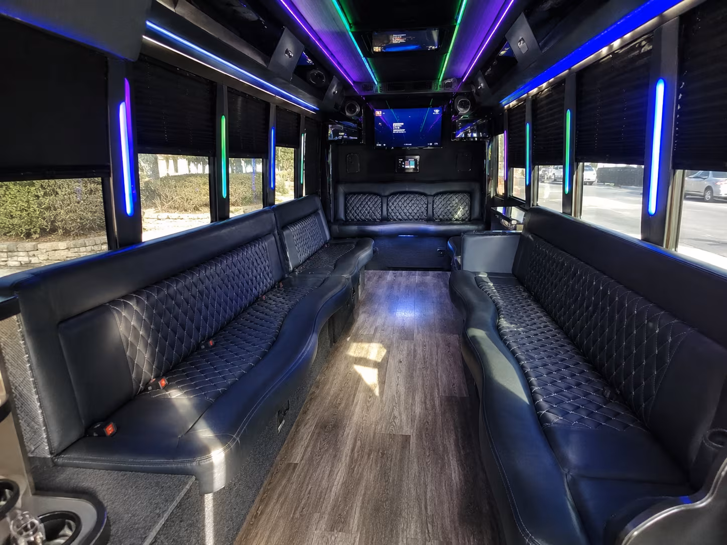 woodbridge 15 passenger party bus interior