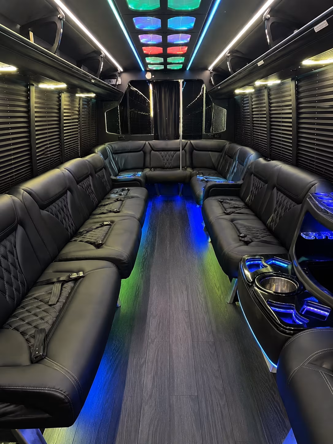 woodbridge 20 passenger party bus interior