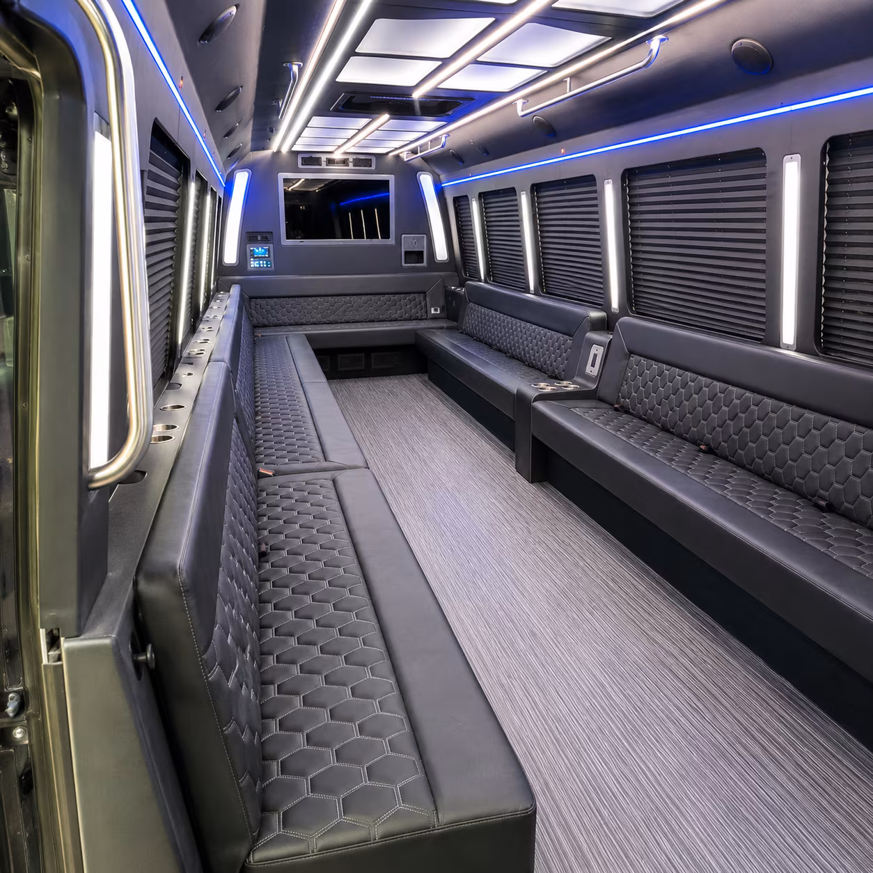 woodbridge 40 passenger party bus interior