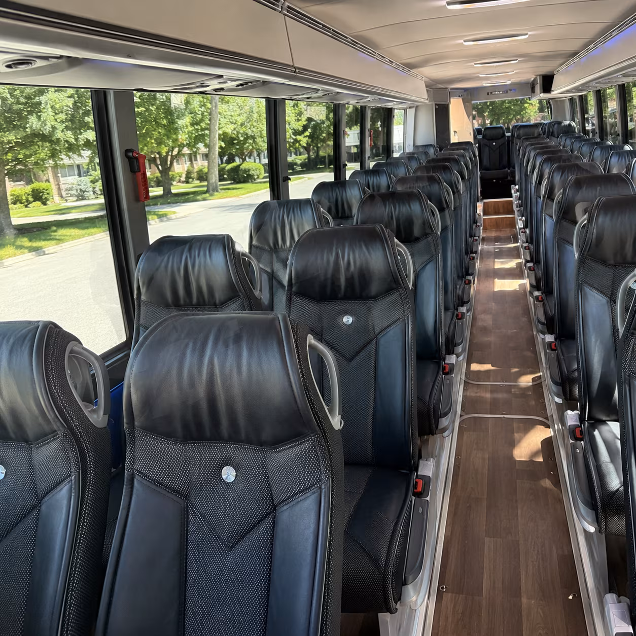 woodbridge charter bus inside