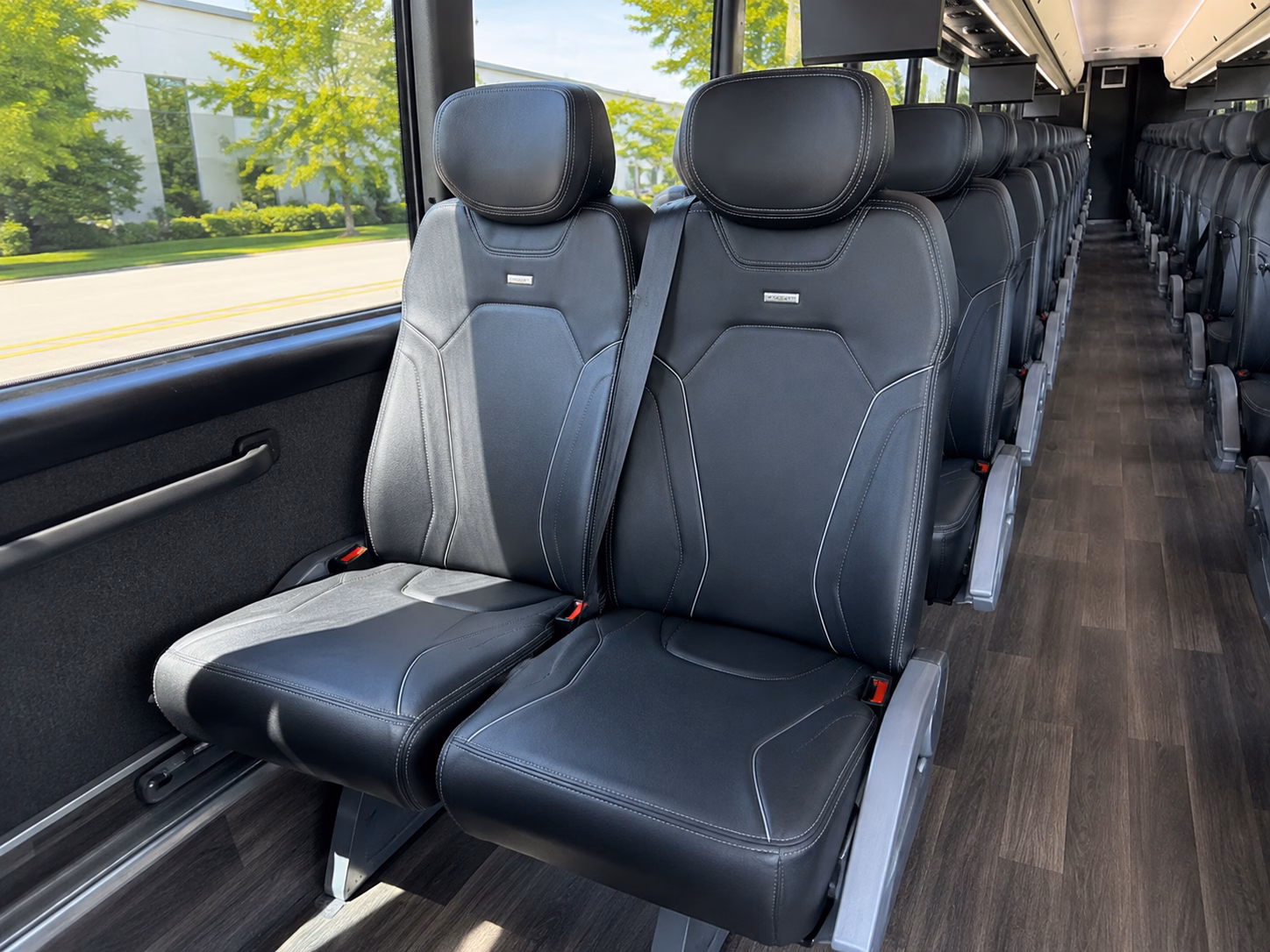 woodbridge charter bus rental interior